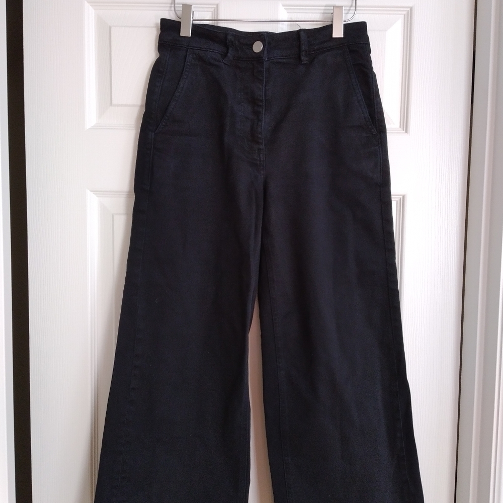 Everlane Wide Leg Crop Black Pants